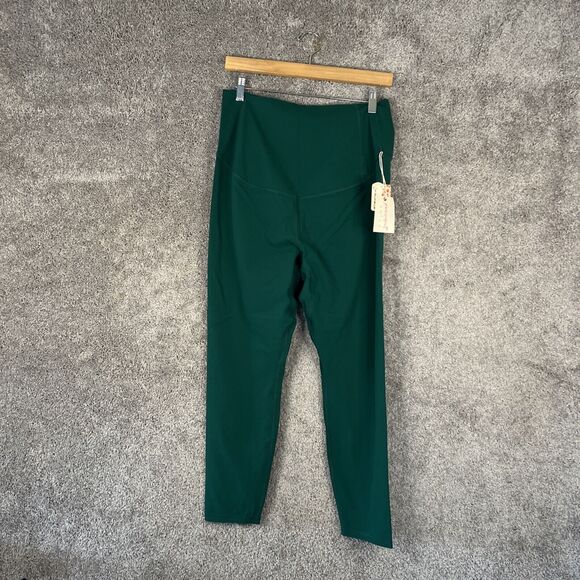 Free People x Hatch Never Better Maternity Leggings Womens XL Green Yoga Stretch - Picture 2 of 14
